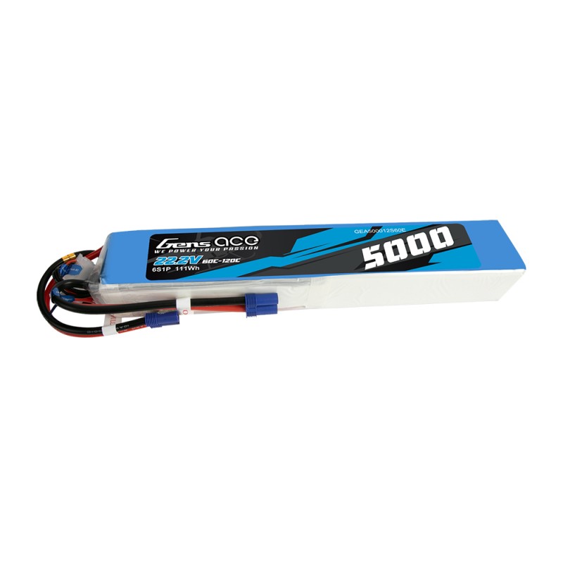Batería LiPo GENS 5000 mAh 12S 44,4v 60/120C (Gens Ace)